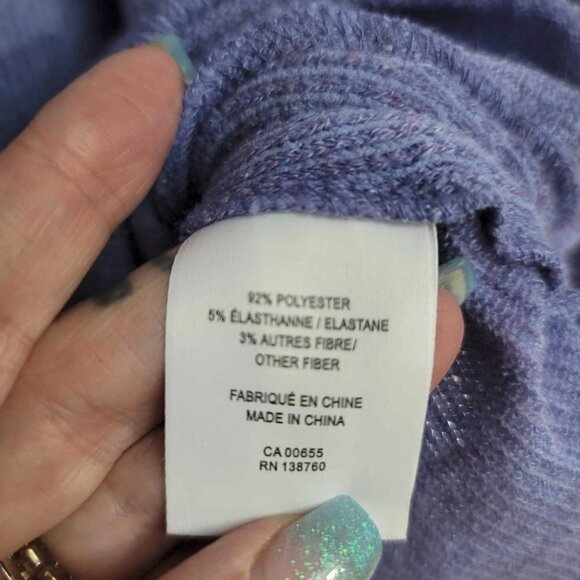 Reitmans XXL BNWT Purple knit sweater with gathered tie sides - Picture 4 of 7